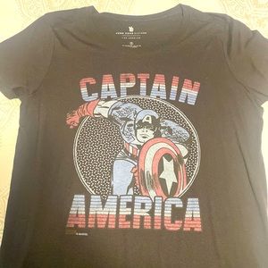 Black Captain America T Shirt